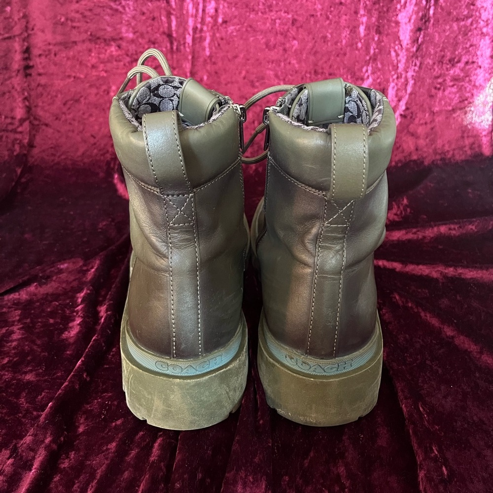 Coach Citysole Boots Green Size 10.5 - Picture 2 of 6